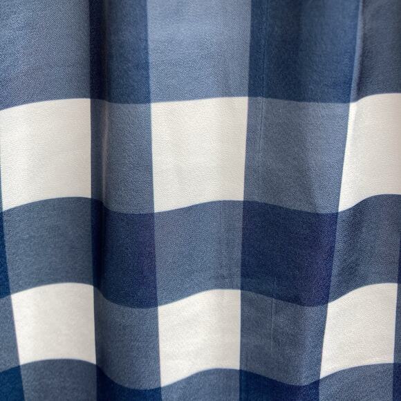 Summersalt Navy Gingham Blouse Size XS Coastal Boho Peasant Flowy Nautical - Picture 11 of 11